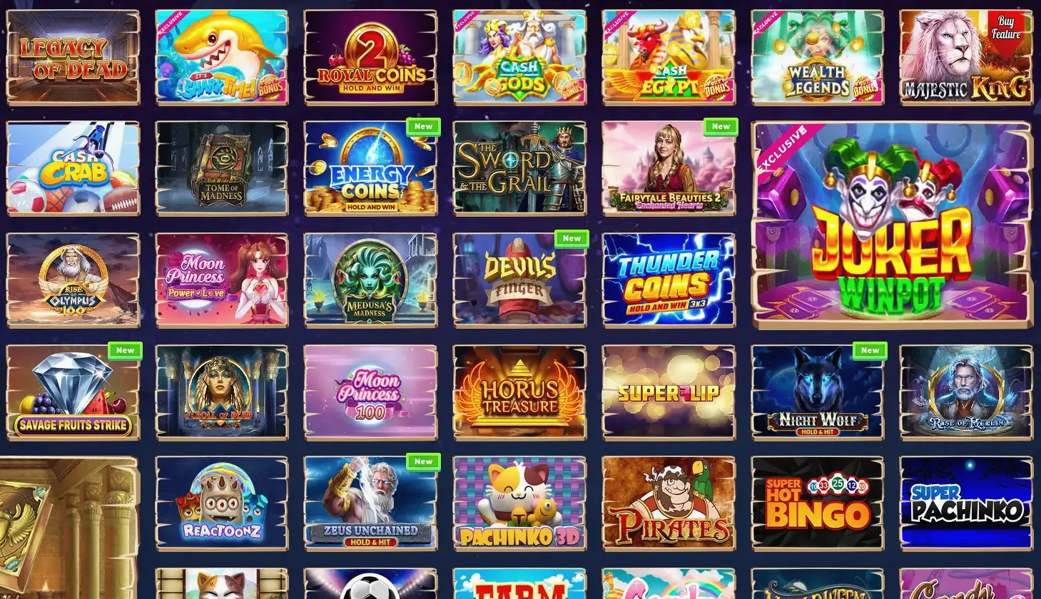 Revolution Casino interfaccia mobile con slot e live casino